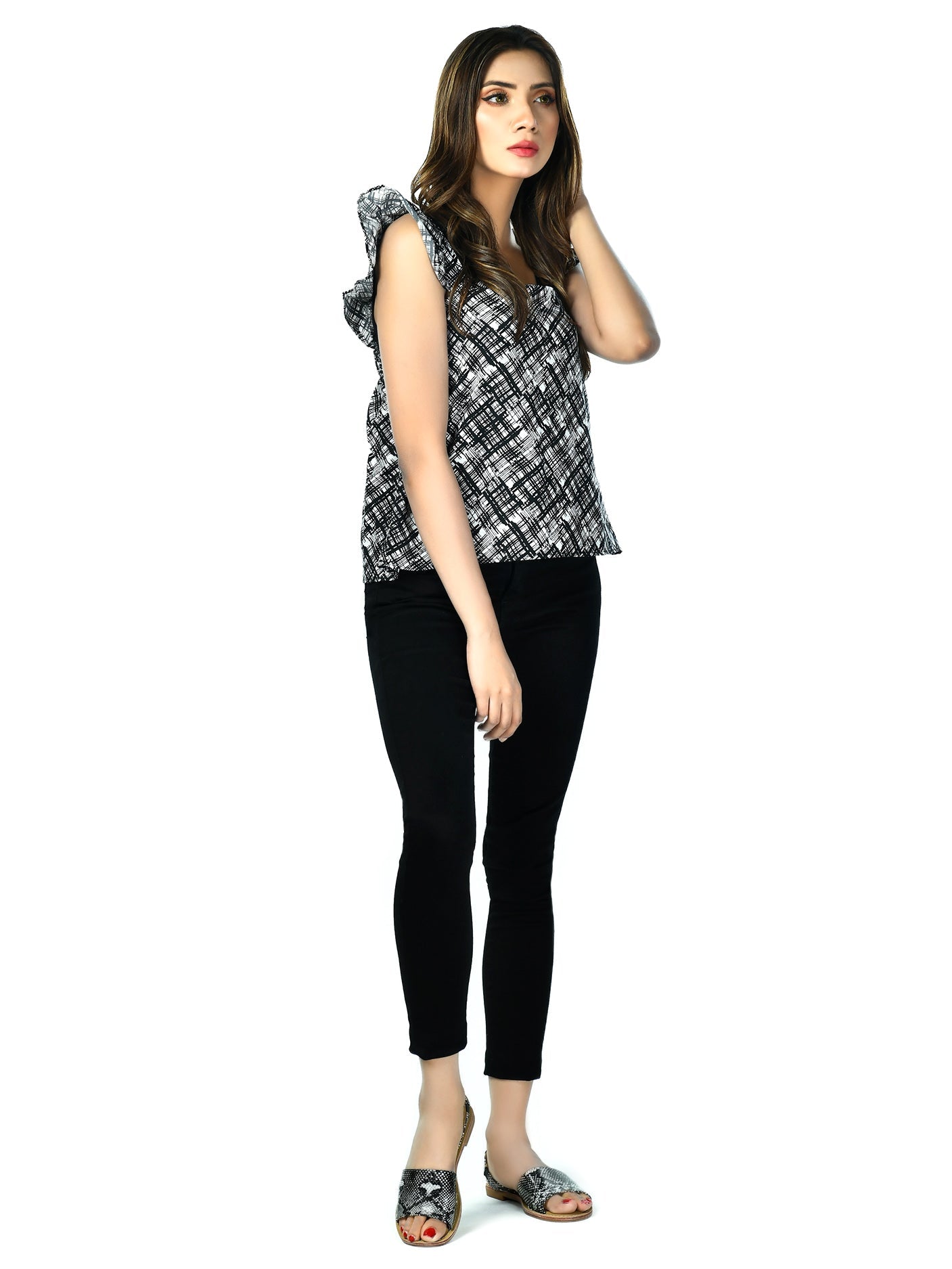 Limelight - Black and White Top