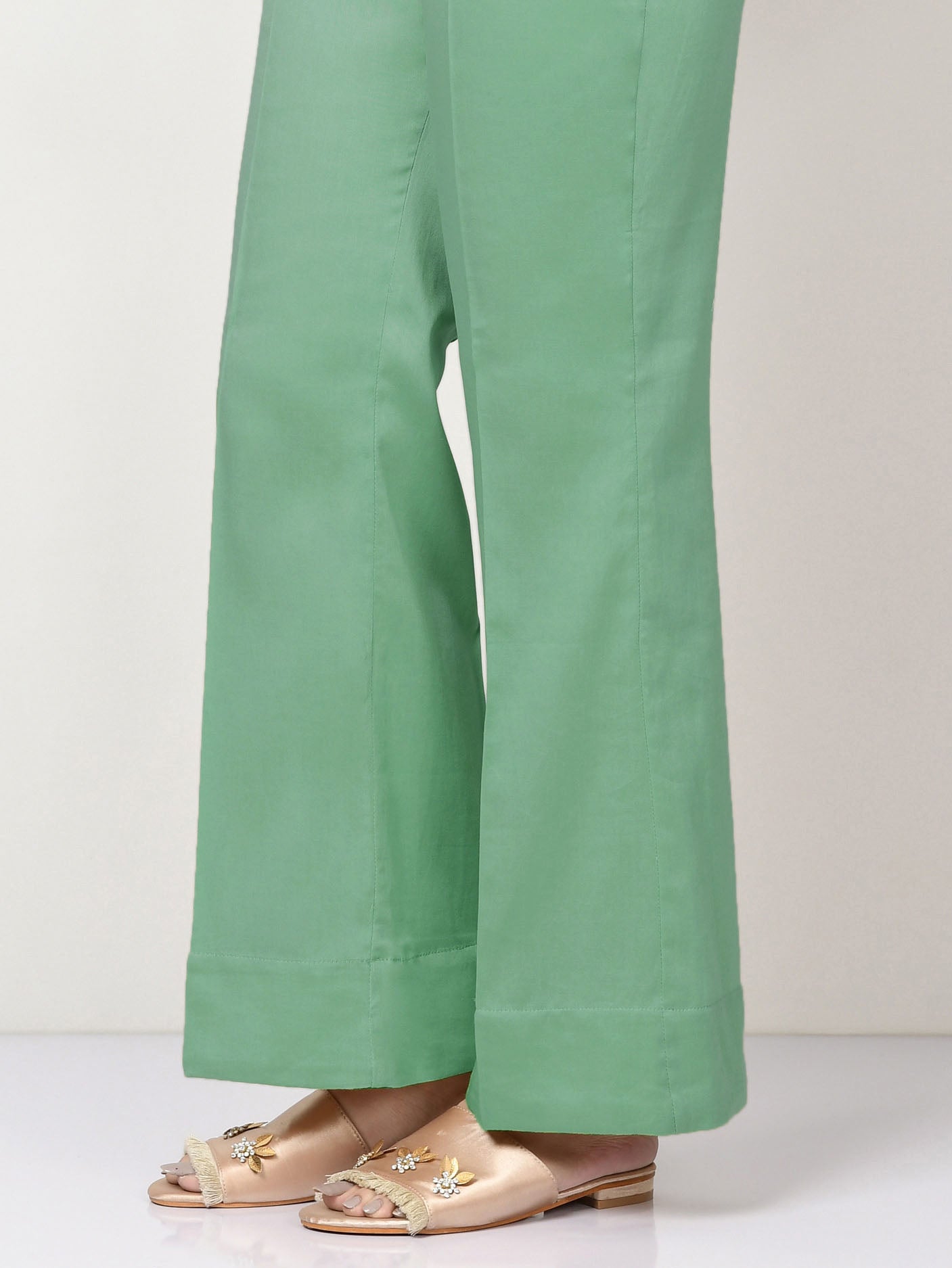 Limelight - Cambric Bootcut Pants - Sea Green