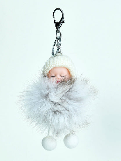 Limelight - Sleeping Baby Pompom Key Chain