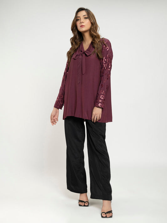 Limelight - Embroidered Silk Top