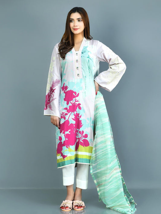 Limelight - Embroidered Lawn Suit