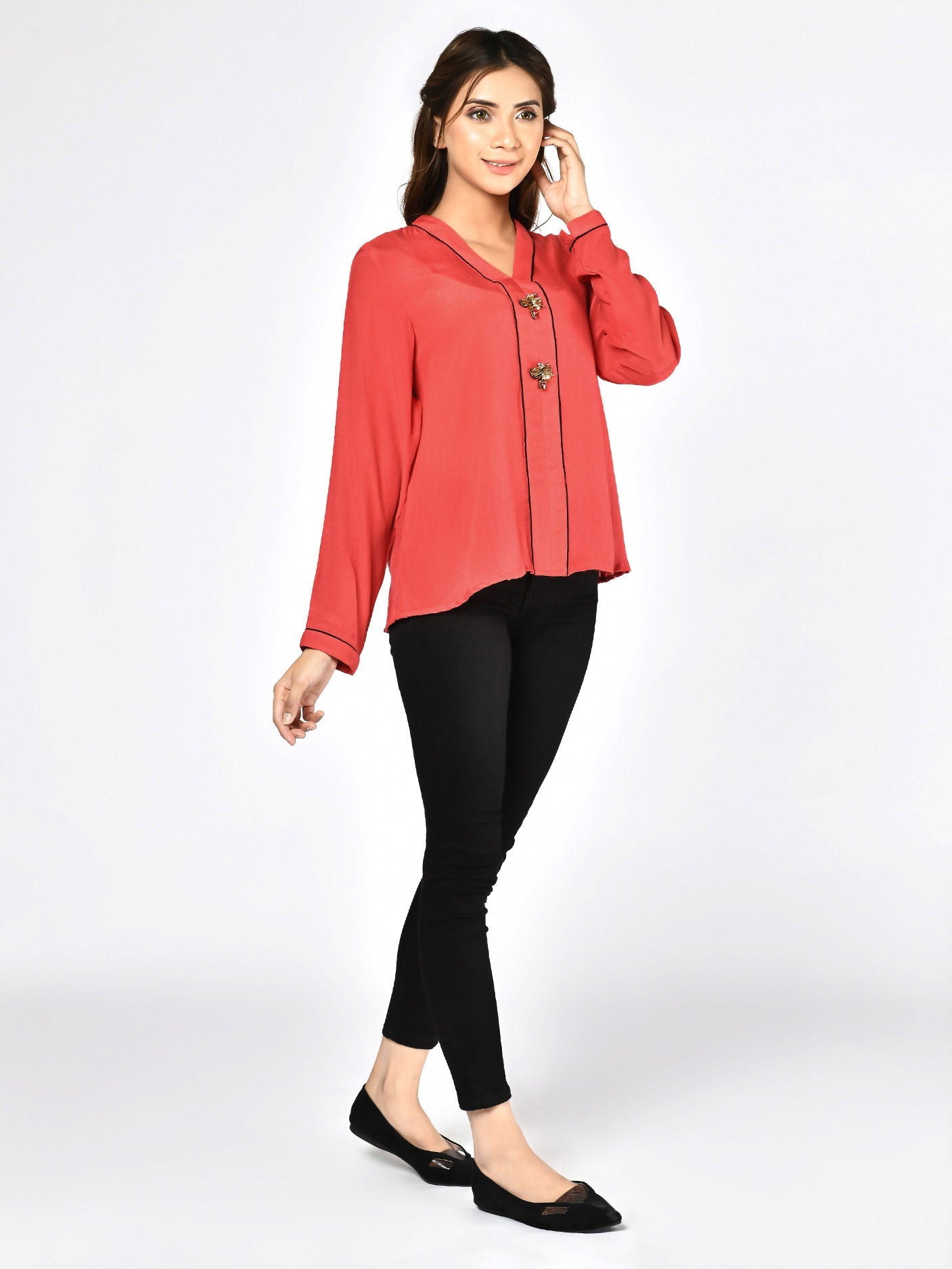 Limelight - Embellished Red Top