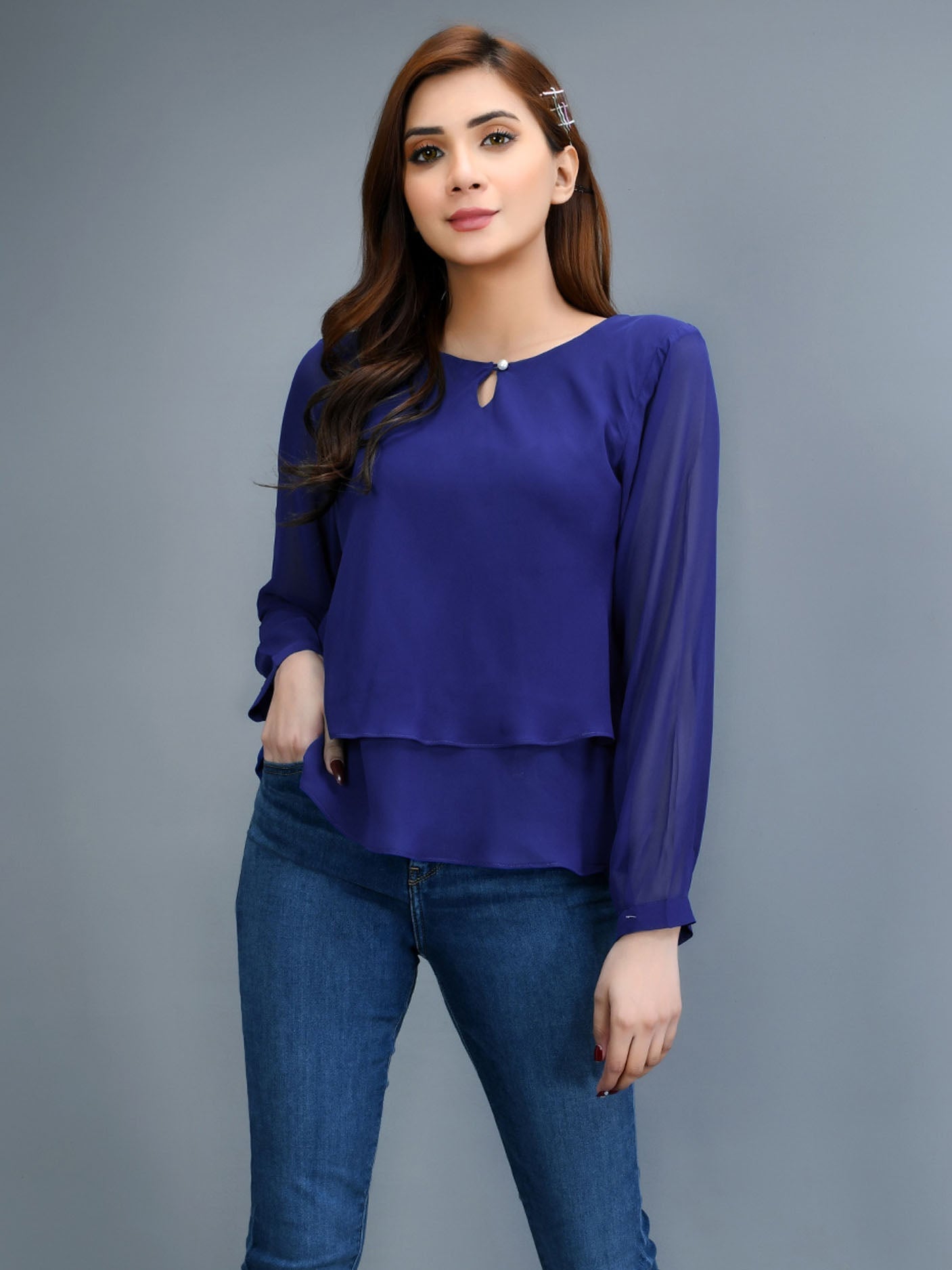 Limelight - Ruffled Chiffon Top