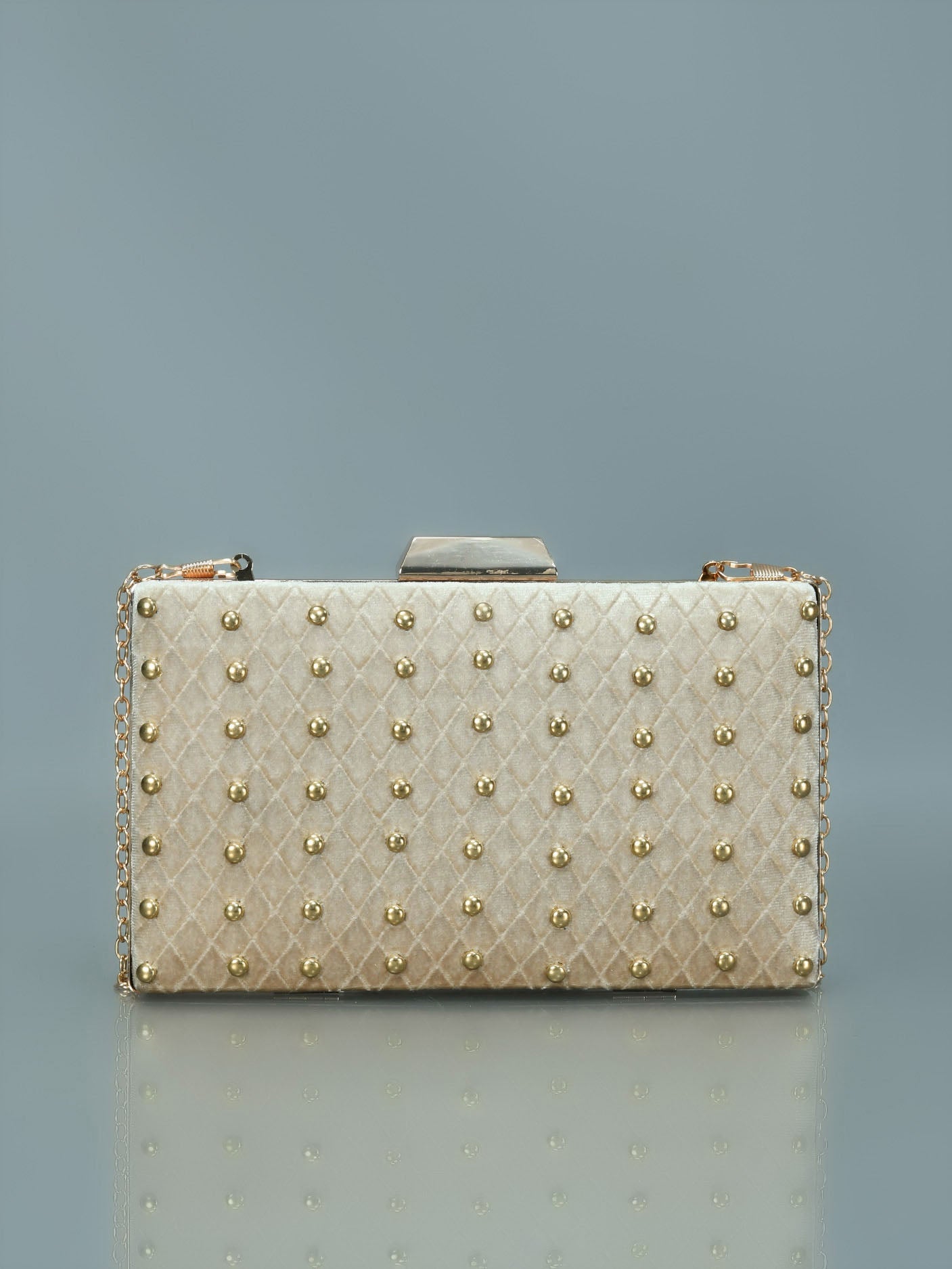 Limelight - Studded Velvet Clutch