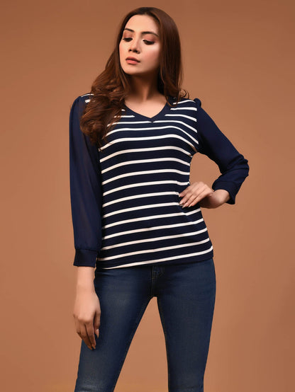 Limelight - Striped Basic Top