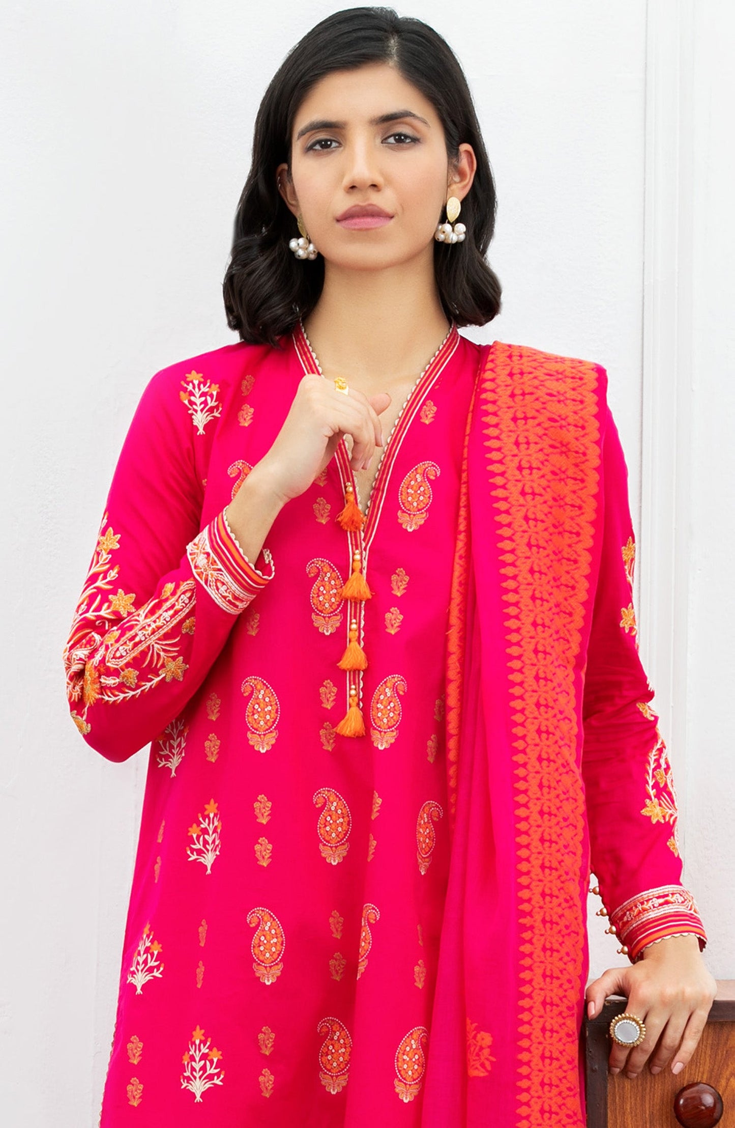 Orient - Unstitched 3 Piece Embroidered Lawn Suit