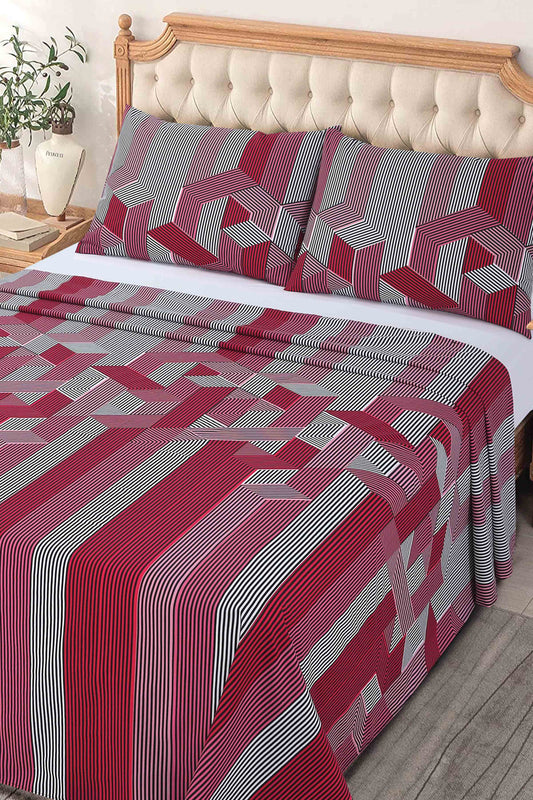 Nishat Linen - Complex Geometric Sheet Set