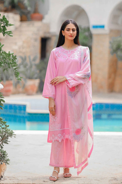 Bareeq Outfits - BAHAAR EMBROIDERED CHIKANKARI 3-PIECE SUIT