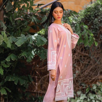 Bareeq Outfits - KAASNI EMBROIDERED CHIKANKARI 3-PIECE SUIT