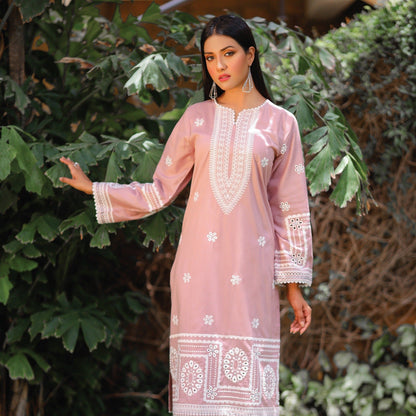 Bareeq Outfits - KAASNI EMBROIDERED CHIKANKARI 3-PIECE SUIT