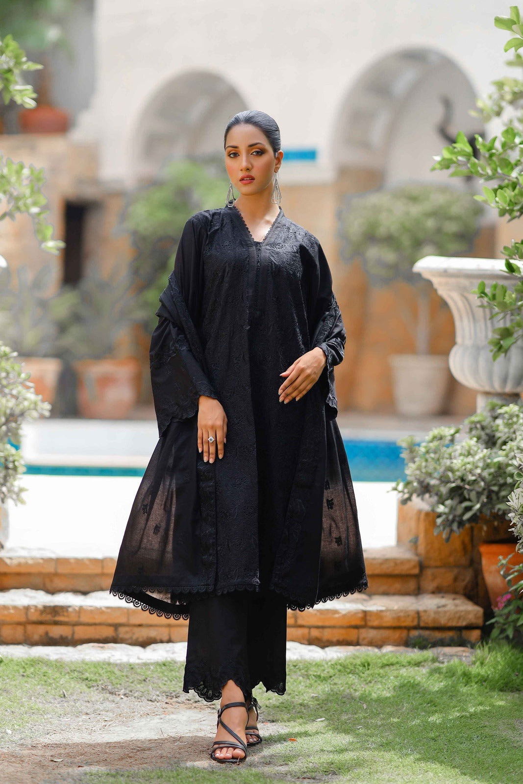 Bareeq Outfits - KIARA EMBROIDERED CHIKANKARI 2-PIECE SUIT