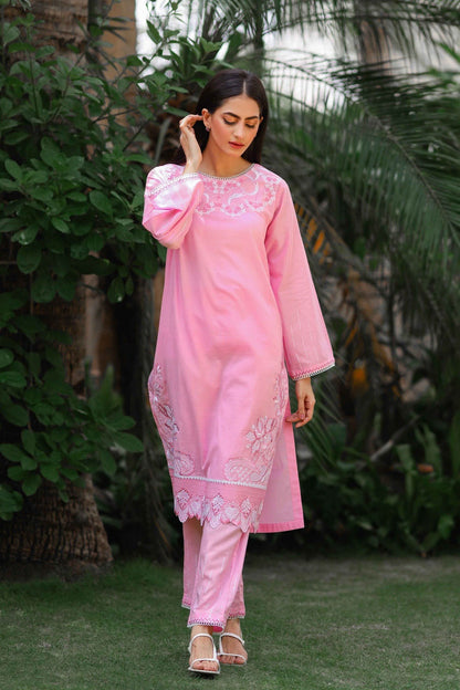 Bareeq Outfits - BAHAAR EMBROIDERED CHIKANKARI 3-PIECE SUIT