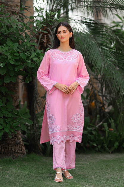 Bareeq Outfits - BAHAAR EMBROIDERED CHIKANKARI 3-PIECE SUIT