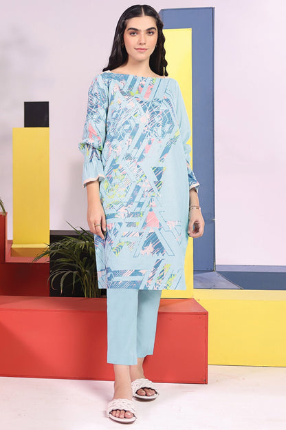 Alkaram - 2 Pc Digital Cambric Shirt With Dyed Cambric Trouser