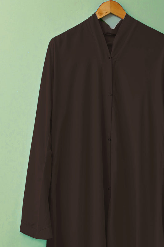 Bustangi - Dark Brown Abaya