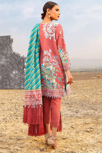 Alkaram - 3 Pc Printed Khaddar Suit With Printed Khaddar Dupatta