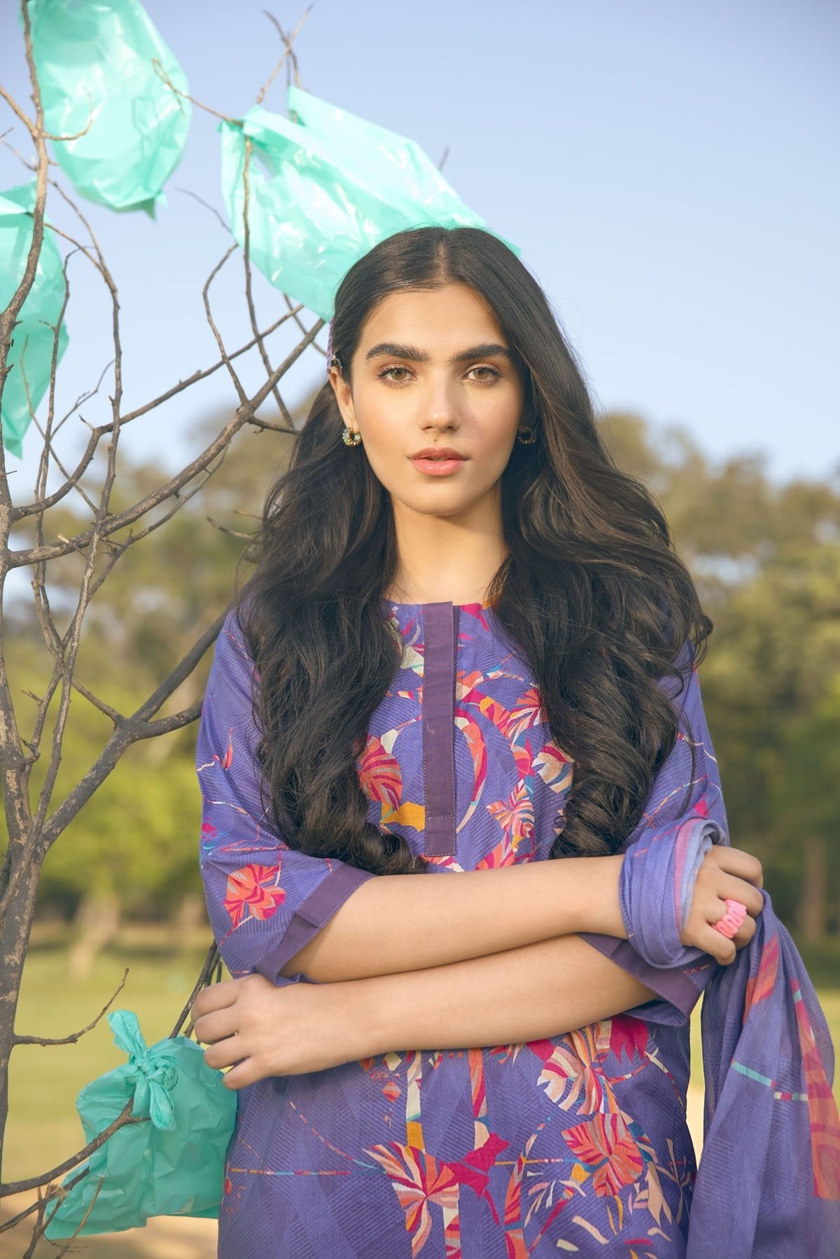 Alkaram - 2 Pc Printed Suit With Cotton Viscose Dupatta