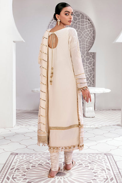 Alkaram - 3 Pc Embroidered Swiss Voile Suit With Chiffon Dupatta
