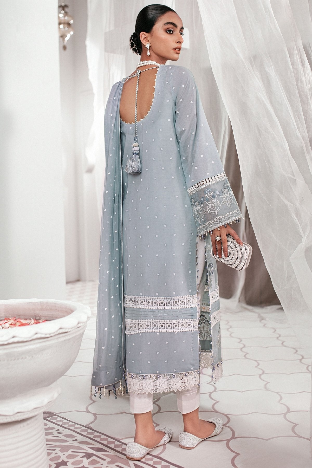 Alkaram - 2 Pc Embroidered Lawn Suit With Chiffon Dupatta