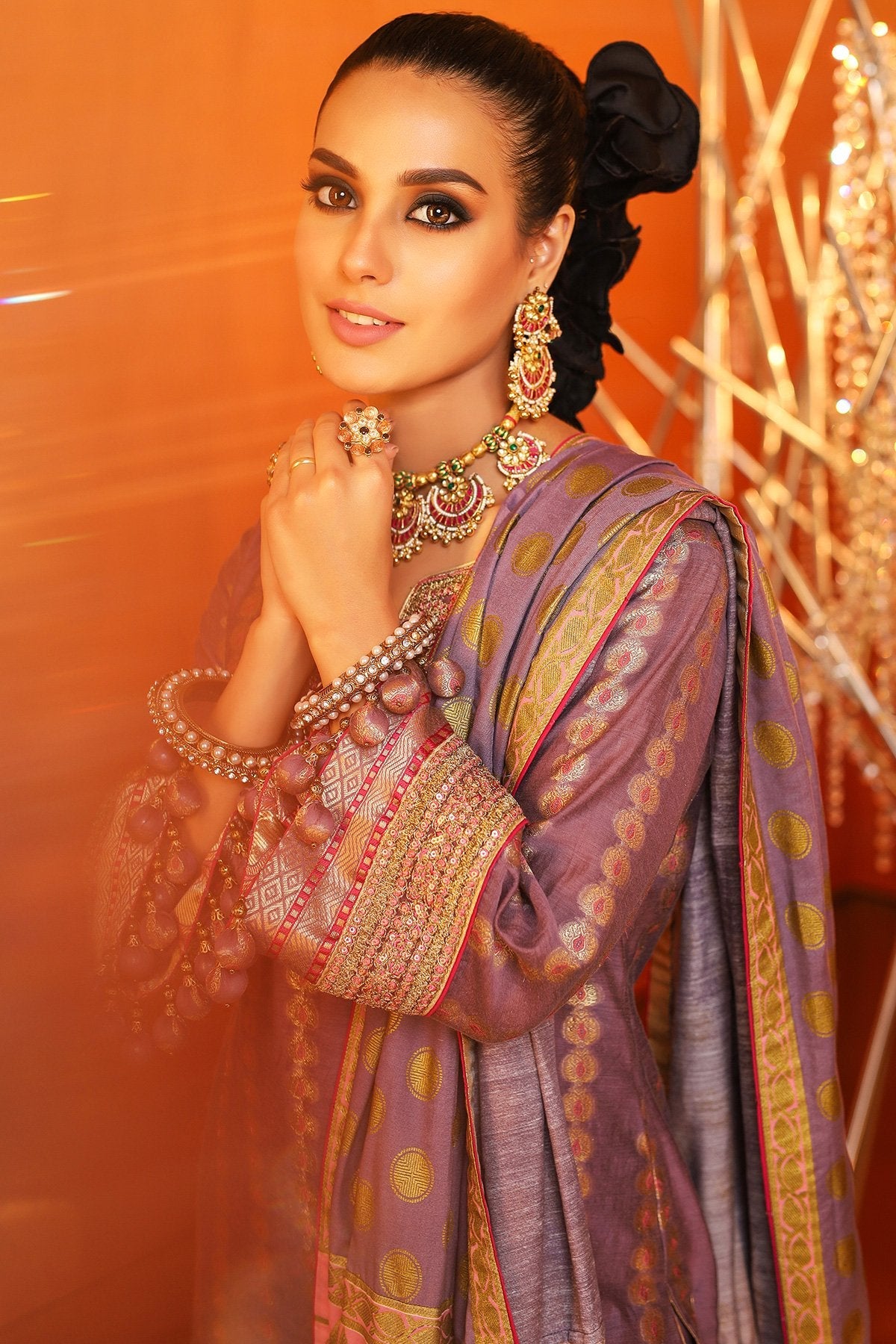 Alkaram - 3 Piece Embroidered Suit With Cotton Silk Dupatta