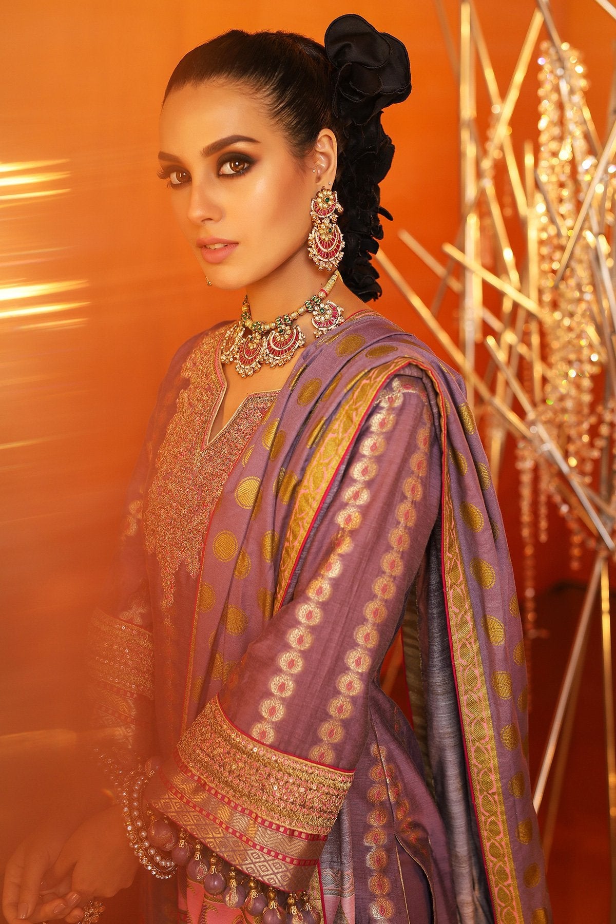 Alkaram - 3 Piece Embroidered Suit With Cotton Silk Dupatta