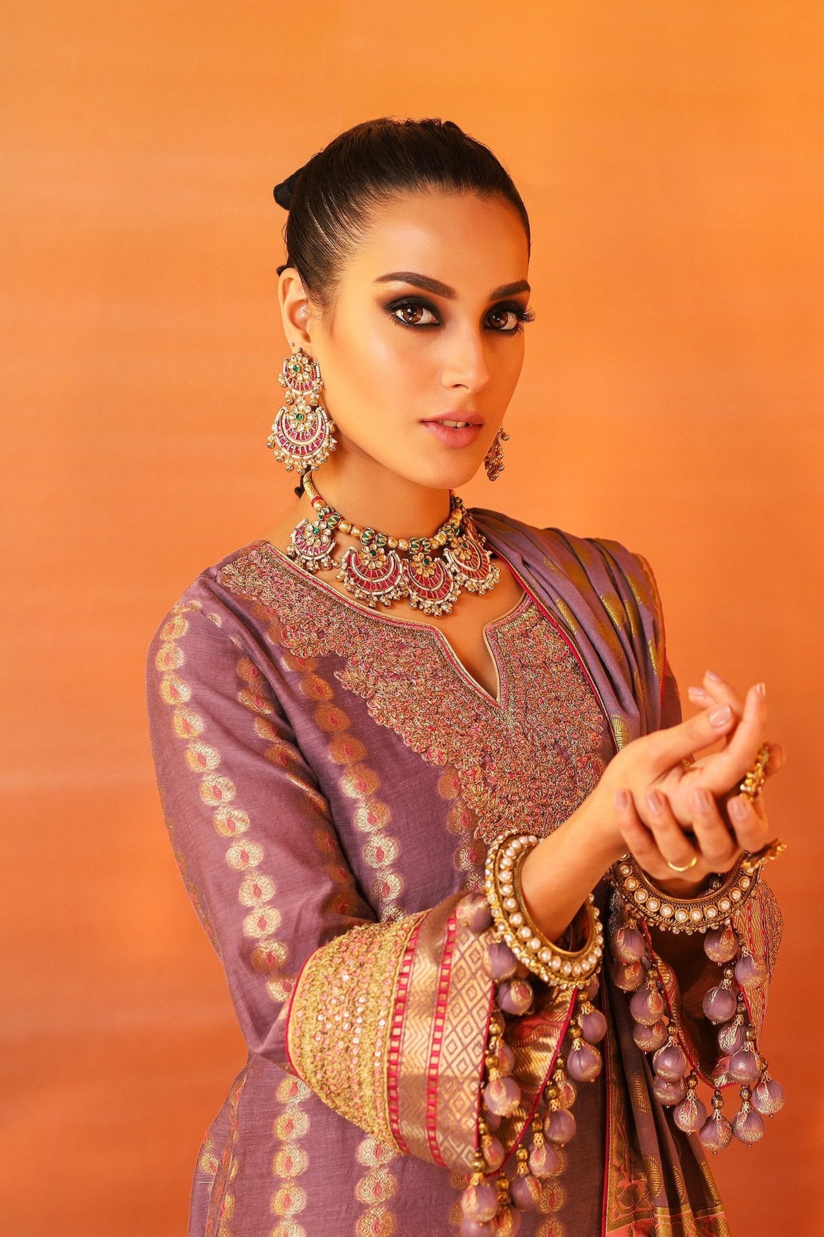 Alkaram - 3 Piece Embroidered Suit With Cotton Silk Dupatta