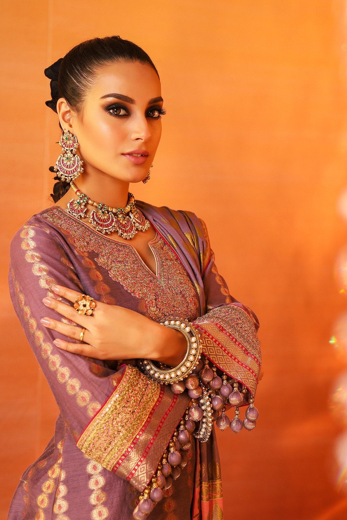 Alkaram - 3 Piece Embroidered Suit With Cotton Silk Dupatta