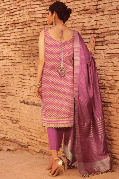 Alkaram - 3 Pc Embroidered Suit With Jaqcuard Dupatta