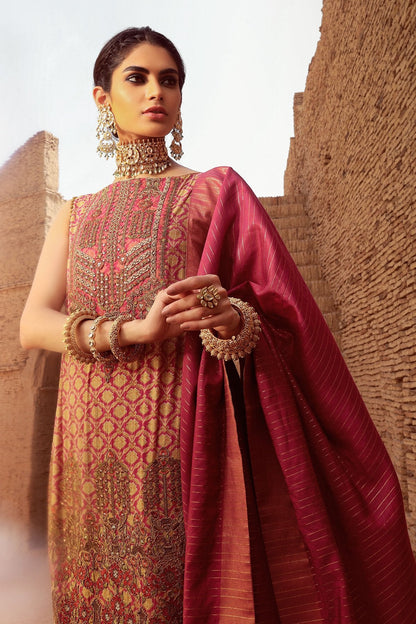 Alkaram - 3 Pc Embroidered Suit With Jaqcuard Dupatta
