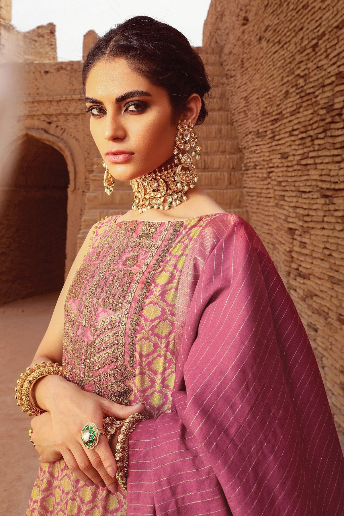 Alkaram - 3 Pc Embroidered Suit With Jaqcuard Dupatta