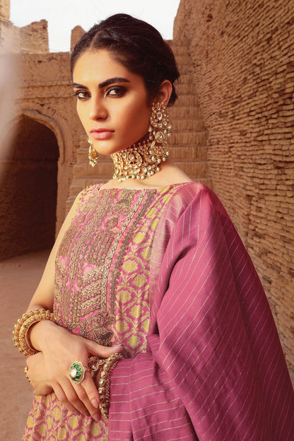 Alkaram - 3 Pc Embroidered Suit With Jaqcuard Dupatta