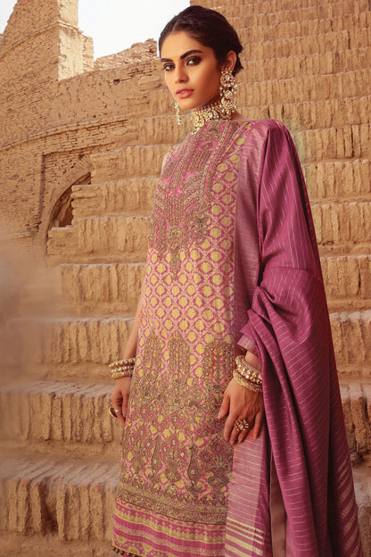 Alkaram - 3 Pc Embroidered Suit With Jaqcuard Dupatta