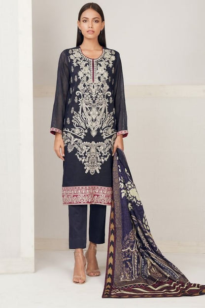 3 Pc Cotton Net Formal Suit