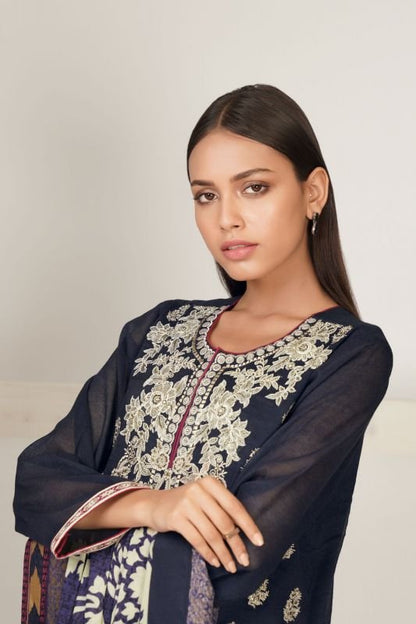 3 Pc Cotton Net Formal Suit