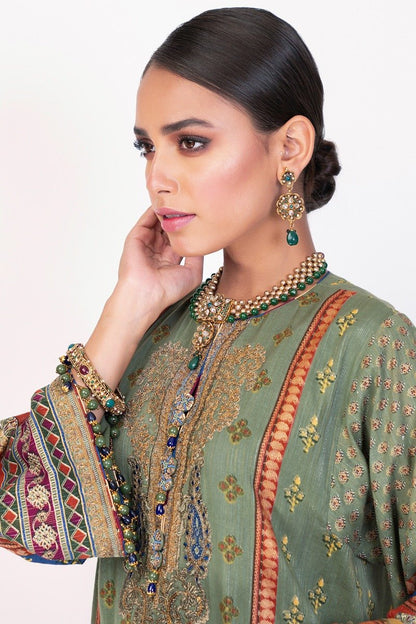 Alkaram - 2 Pc Embroidered Suit with Cotton Zarri Dupatta