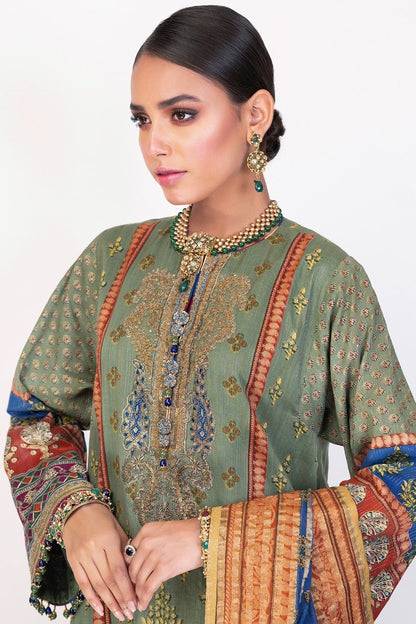 Alkaram - 2 Pc Embroidered Suit with Cotton Zarri Dupatta