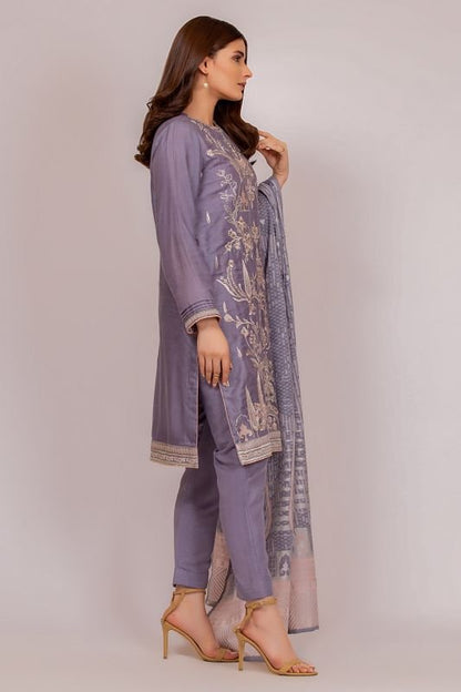 3 Piece Formal Cotton Net Suit