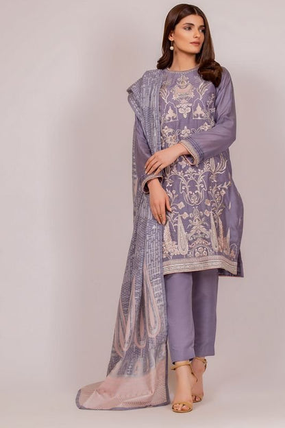 3 Piece Formal Cotton Net Suit