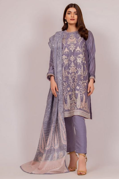 3 Piece Formal Cotton Net Suit