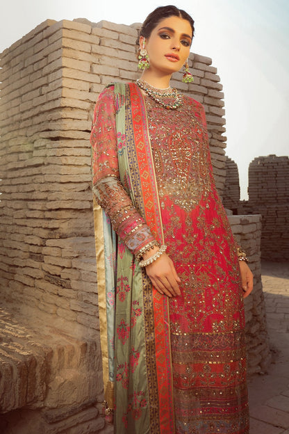 Alkaram - 3 Pc Embroidered Suit With Tissue Silk Dupatta