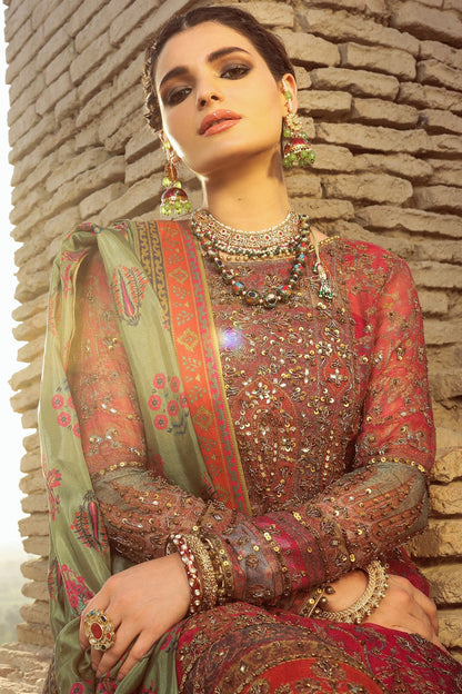 Alkaram - 3 Pc Embroidered Suit With Tissue Silk Dupatta