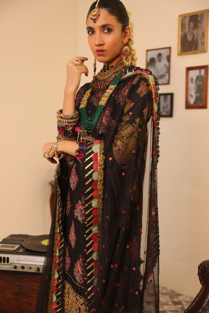 Alkaram - 3 Pc Embroidered Lawn Suit With Embroidered Poly Net Dupatta
