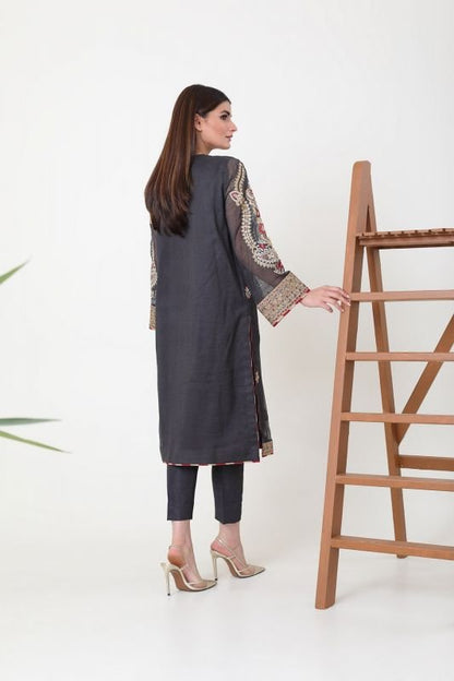 3 Piece Formal Cotton Net Suit