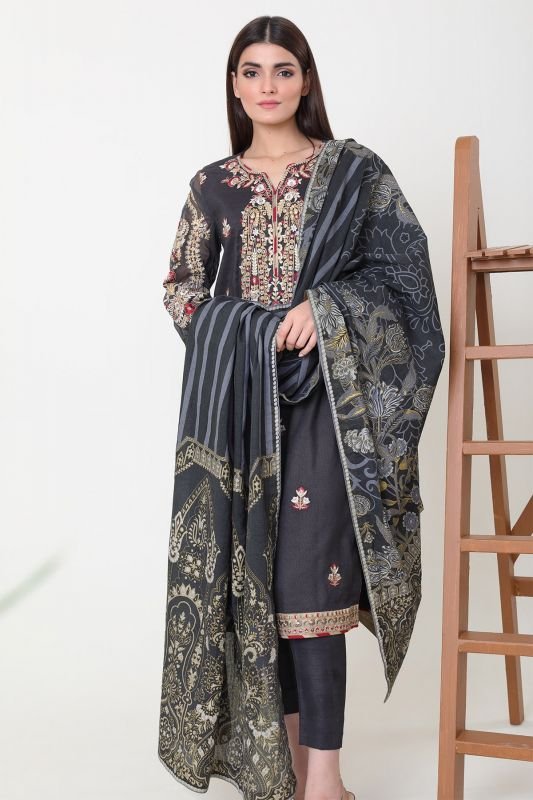 3 Piece Formal Cotton Net Suit