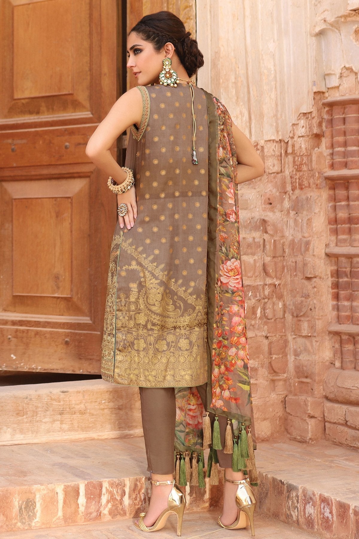 Alkaram - 2 Pc Embroidered Suit With Silk Dupatta