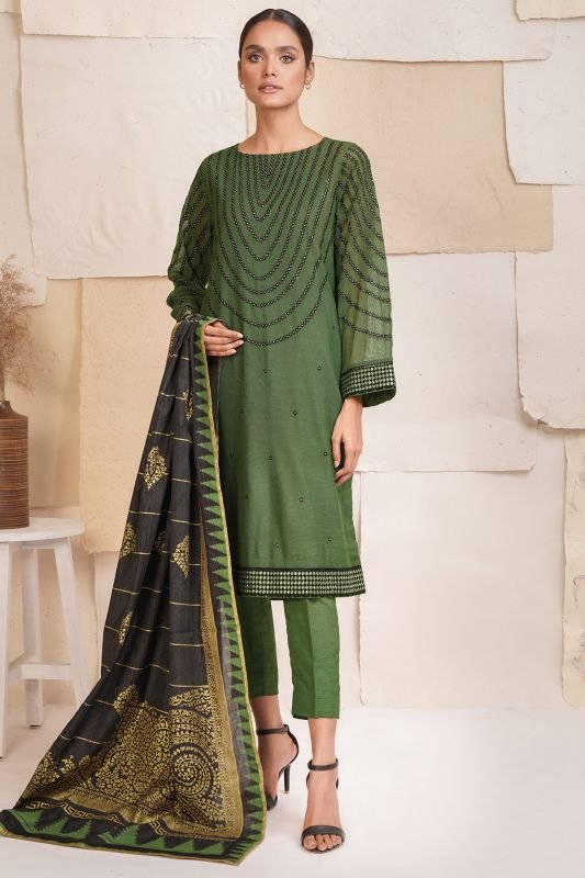 3 Pc Cotton Net Formal Suit