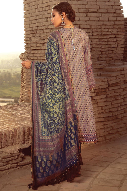 Alkaram - 2 Pc Printed Suit With Cotton Zarri Dupatta