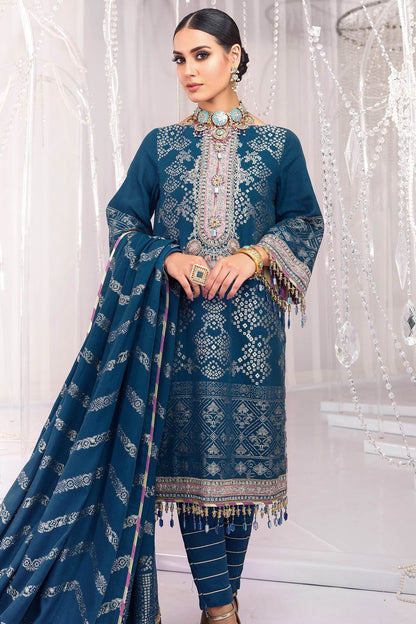 Alkaram - Three Piece Embroidered Jacquard Shirt With Jacquard Dupatta