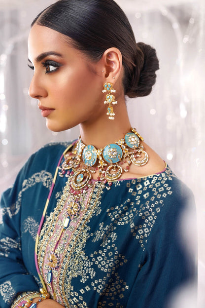 Alkaram - Three Piece Embroidered Jacquard Shirt With Jacquard Dupatta