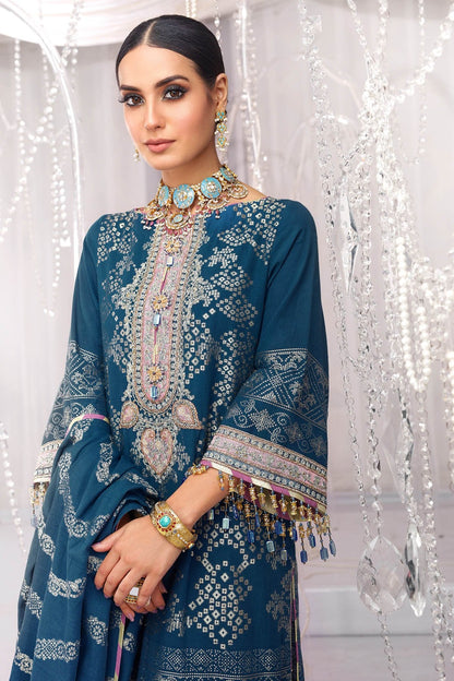 Alkaram - Three Piece Embroidered Jacquard Shirt With Jacquard Dupatta